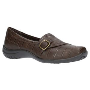 Easy Street Cinnamon Comfort Slip-On Croc Embossed Shoes
